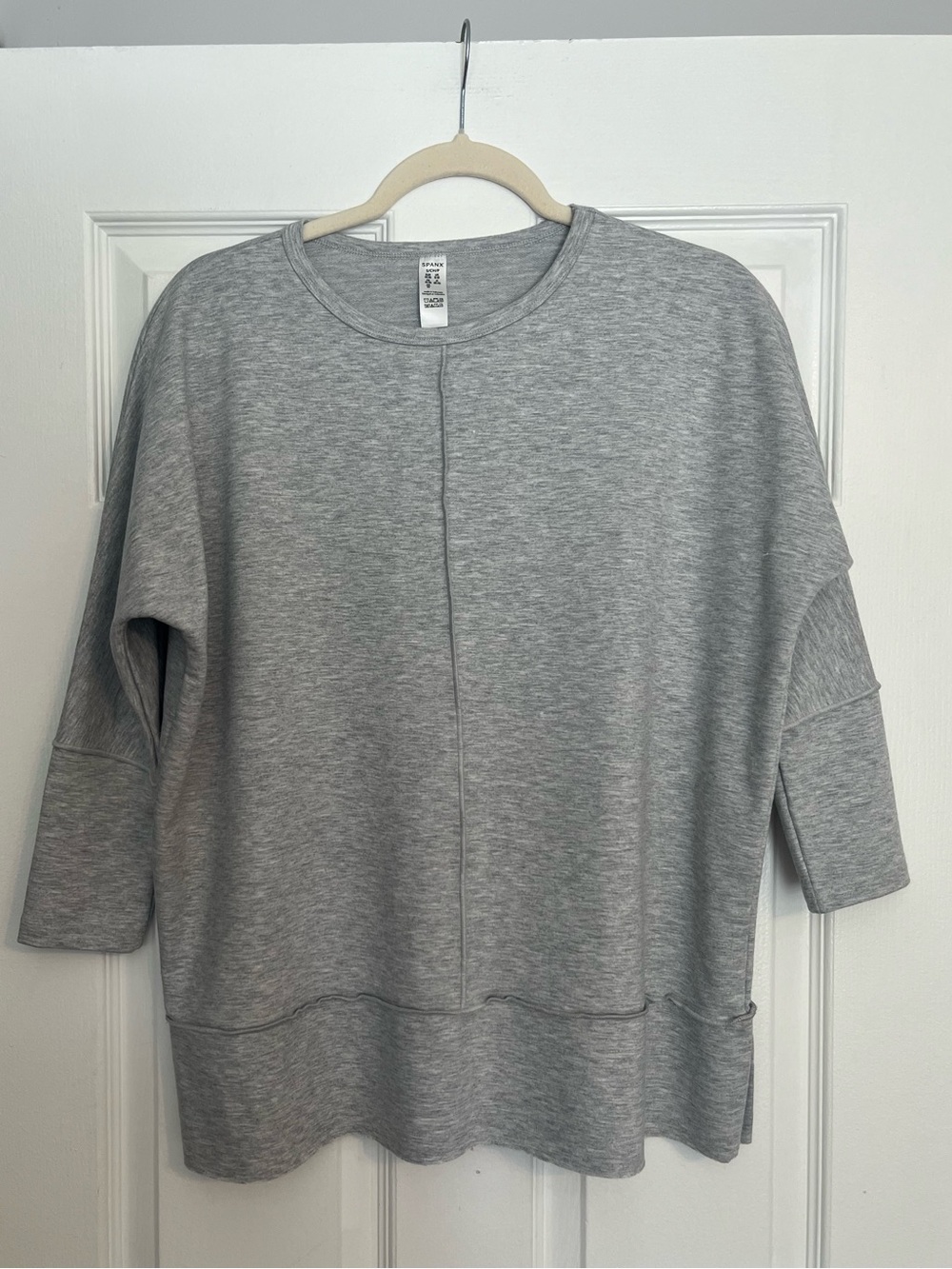 SPANX Light Gray Crewneck Top